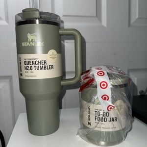 Stanley Heart and Hand Quencher & To Go Food Jar Restful Green